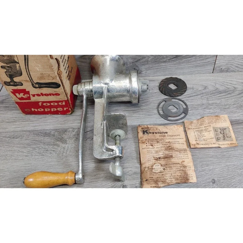 Vintage Keystone Food and Meat Chopper, Keyco Products, Inc., No. 1-0 in Box-USA